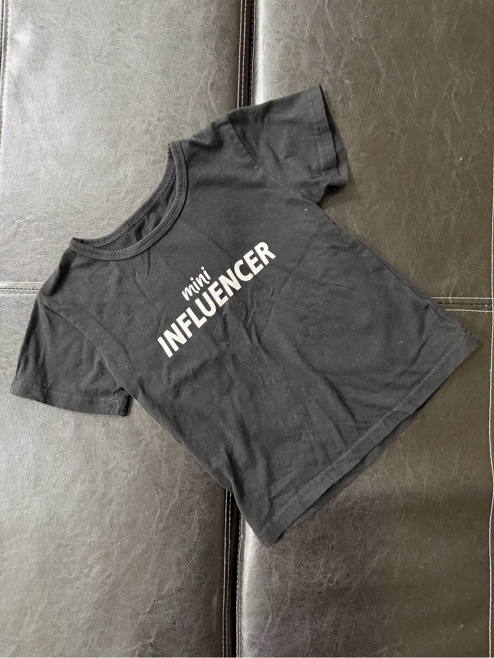 Girl’s Black “mini INFLUENCER” Graphic Tee
